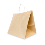 Large Natural Kraft Paper Food Service Bag (250ct) - PackTrio